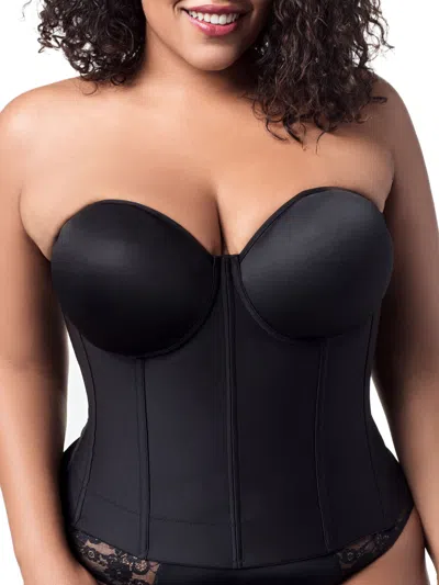 Elila Women's Longline Strapless Bustier In Black