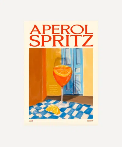 Elin Pk Aperol Spritz Unframed Print 70x100 In Multicoloured