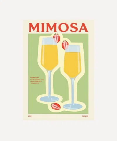 Elin Pk Mimosa Unframed Print 50x70 In Multicoloured