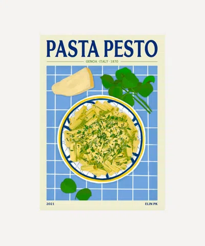 Elin Pk Pasta Pesto Unframed Print 50x70 In Multicoloured