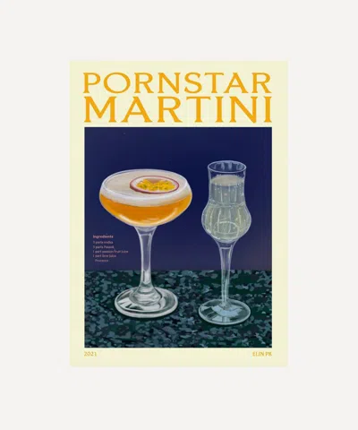 Elin Pk Pornstar Martini Unframed Print 50x70 In Multicoloured