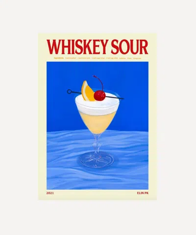 Elin Pk Whiskey Sour Unframed Print 50x70 In Multicoloured