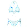 Deessa Ibiza Women's Blue / White Ibiza Turquoise Blue Tie-dye Print Bikini Set Georgia Sara Formentera In Blue/white