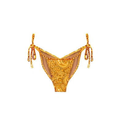 Elin Ritter Ibiza Women's Gold / Yellow / Orange Yellow Orange Mango Paisley Bikini Bottom Gisele In Gold/yellow/orange
