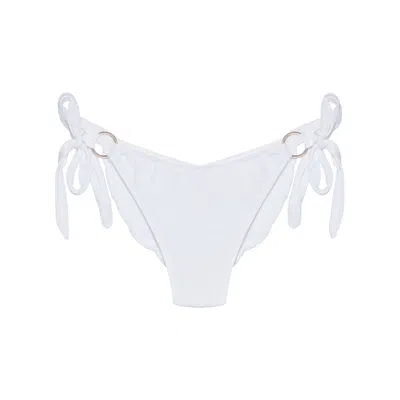 Deessa Ibiza Women's Ibiza Tie-side Bikini Bottoms Estelle White