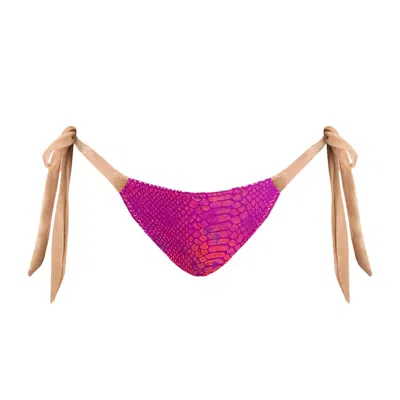 Elin Ritter Ibiza Women's Pink / Purple Fuchsia Metallic Bikini Bottom Leah Bougainvillea - Pink In Pink/purple