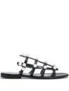 Elina Linardaki Dune Pearl-embellished Sandals In Black