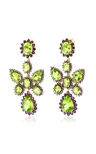 Elior 18k Yellow Gold Colour Intense Statement Earrings In Gold