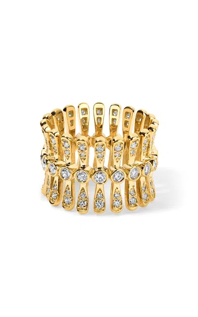 Elior 18k Yellow Gold Metropolis Diamond Eternity Band In Silver