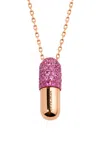 Elior Euphoria 18k Rose Gold Sapphire Pill Pendant