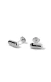 Elior Pill 18k White Gold Earrings