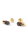 Elior Pill 18k Yellow Gold Sapphire Earrings
