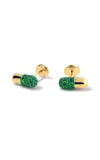 Elior Pill 18k Yellow Gold Tsavorite Earrings