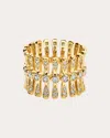 Elior 18k Yellow Gold Metropolis Diamond Eternity Band In Silver