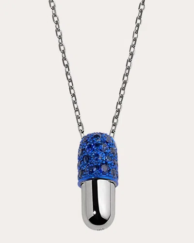 Elior Women's Sapphire Medium Pill Pendant Necklace In Blue