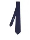 Elios Milano Leo-embellished Geometric-pattern Tie In Blue