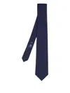 Elios Milano Scorpio Geometric-pattern Silk Tie In Blue
