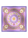 Elios Milano Zodiac-print Silk Scarf In Pink