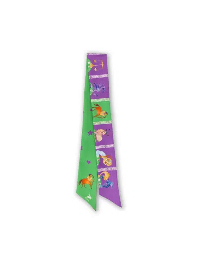 Elios Scarves In Green/purple