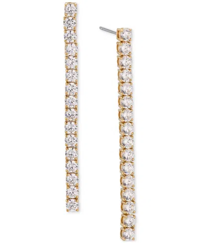 Eliot Danori 18k Gold-plated Cubic Zirconia Linear Drop Earrings, Created For Macy's