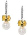 Eliot Danori Cubic Zirconia & Imitation Pearl Drop Earrings, Exclusively At Macy's