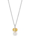Eliot Danori Cubic Zirconia & Imitation Pearl Pendant Necklace, 16" + 2" Extender, Exclusively At Macy's