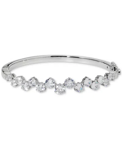 Eliot Danori Cubic Zirconia Bangle Bracelet In Silver