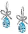 Eliot Danori Cubic Zirconia Bow Drop Earrings In Blue