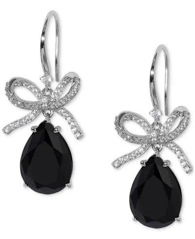 Eliot Danori Cubic Zirconia Bow Drop Earrings In Jet