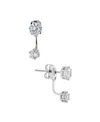 Eliot Danori Cubic Zirconia Front-back Earrings, Created For Macy's In Silver