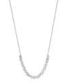 Eliot Danori Cubic Zirconia Frontal Tennis Necklace, Created For Macy's In Silver