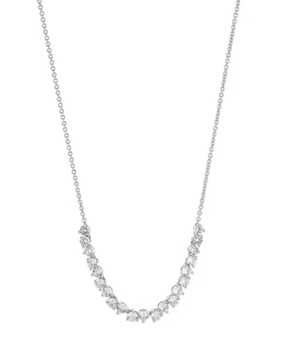 Eliot Danori Cubic Zirconia Frontal Tennis Necklace, Created For Macy's In Silver