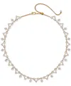 Eliot Danori Cubic Zirconia Lacey All-around Statement Necklace, 15" + 3" Extender In Gold