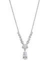 Eliot Danori Cubic Zirconia Lariat Necklace, 16" + 2" Extender, Exclusively At Macy's In Silver