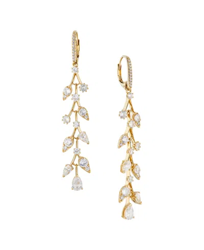 Eliot Danori Cubic Zirconia Lever Back Drop Earrings In Gold