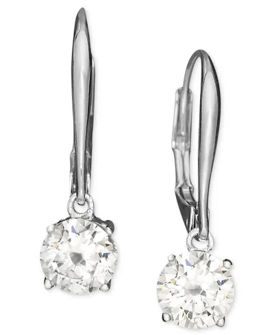 Eliot Danori Cubic Zirconia Leverback (1 Ct. T.w.) Earrings, Created For Macy's In Silver