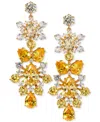 Eliot Danori Gold-tone Cubic Zirconia Chandelier Earrings, Exclusively At Macy's In Gold