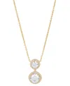 Eliot Danori Gold-tone Cubic Zirconia Round Halo Pendant Necklace, 16" + 2" Extender, Created For Macy's In Gold