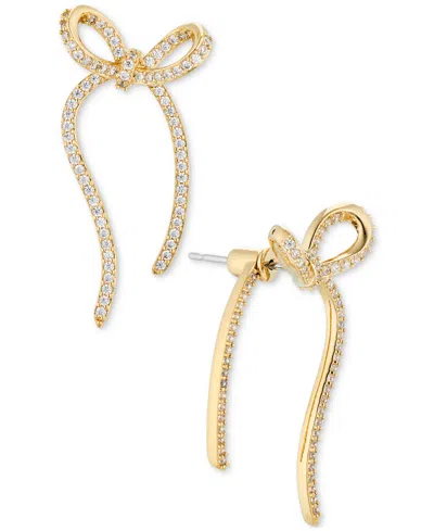 Eliot Danori Pave Bow Ear Jacket Earrings In Gold