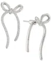 Eliot Danori Pave Bow Ear Jacket Earrings In Silver