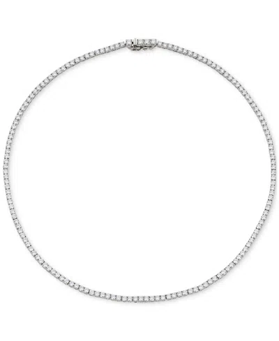 Eliot Danori Rhodium-plated Cubic Zirconia 16" Tennis Necklace, Created For Macy's