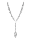 Eliot Danori Rhodium-plated Cubic Zirconia Lariat Necklace, 16" + 2" Extender, Created For Macy's In Rhodium