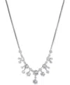 Eliot Danori Rhodium-plated Cubic Zirconia Statement Necklace, 16" + 2" Extender, Created For Macy's In Rhodium