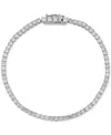 Eliot Danori Rhodium-plated Cubic Zirconia Tennis Bracelet, Created For Macy's In Rhodium
