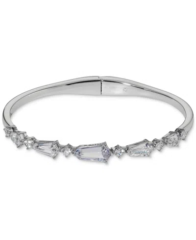Eliot Danori Silver-tone Cubic Zirconia Bangle Bracelet, Exclusively At Macy's