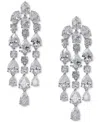 Eliot Danori Silver-tone Cubic Zirconia Chandelier Earrings, Exclusively At Macy's In Silver