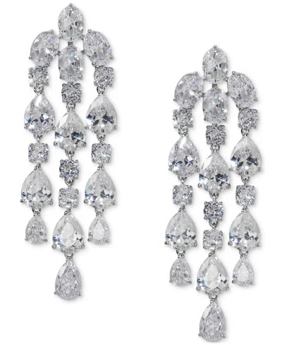 Eliot Danori Silver-tone Cubic Zirconia Chandelier Earrings, Exclusively At Macy's