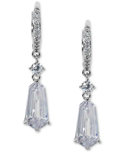 Eliot Danori Silver-tone Cubic Zirconia Drop Earrings, Exclusively At Macy's