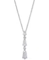 Eliot Danori Silver-tone Cubic Zirconia Lariat Necklace, 16" + 2" Extender, Exclusively At Macy's In Silver