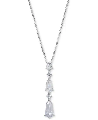 Eliot Danori Silver-tone Cubic Zirconia Lariat Necklace, 16" + 2" Extender, Exclusively At Macy's